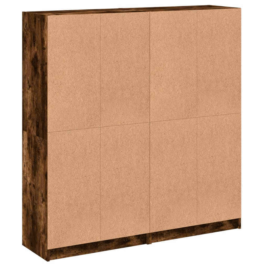 vidaXL Boekenkast met deuren 136x37x142 cm bewerkt hout wit