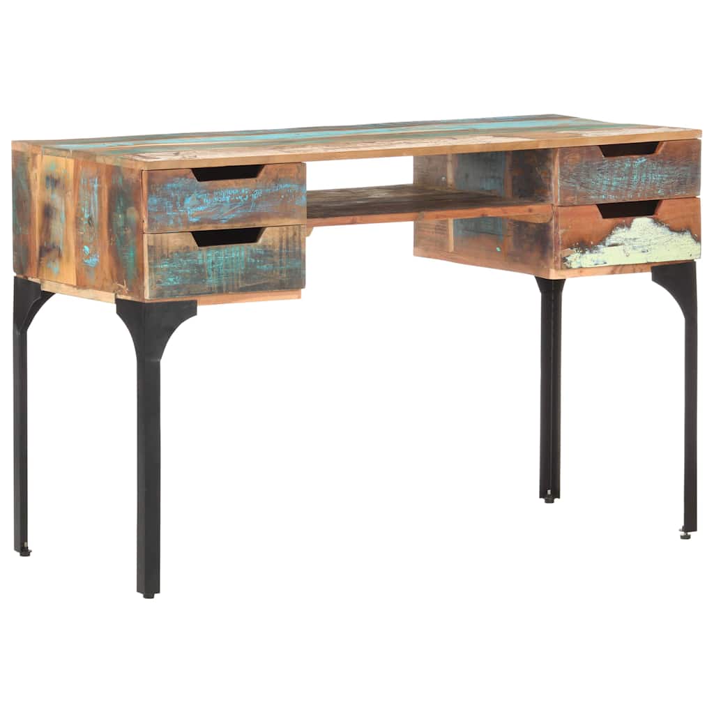 vidaXL Bureau 118x48x75 cm massief gerecycled hout