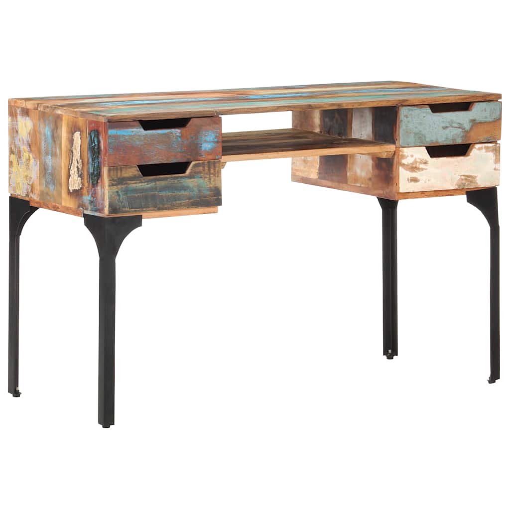 vidaXL Bureau 118x48x75 cm massief gerecycled hout