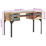 vidaXL Bureau 118x48x75 cm massief gerecycled hout