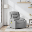 vidaXL Massage Chair Light Grey Fabric