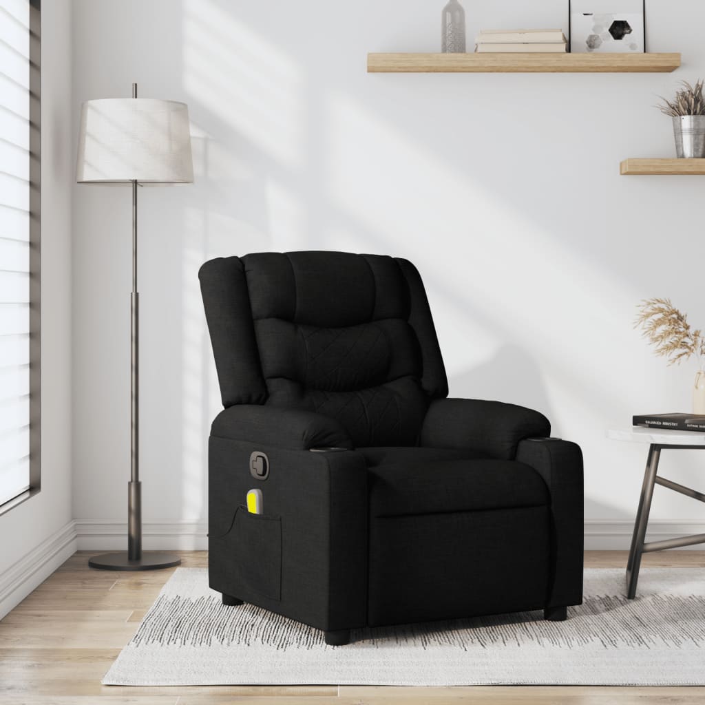 vidaXL Massage Chair Light Grey Fabric