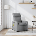vidaXL Fauteuil de massage Tissu gris clair