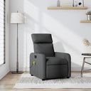 vidaXL Fauteuil de massage Tissu gris clair