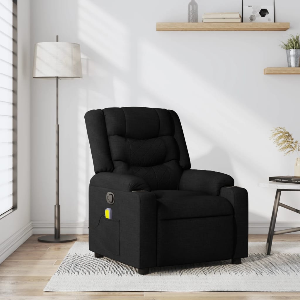 vidaXL Massagestoel Lichtgrijze Stof