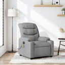 vidaXL Massagestoel met lichtgrijze stof