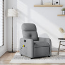 vidaXL Massagestoel met lichtgrijze stof
