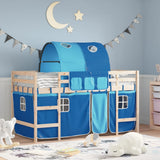 vidaXL Kids' Loft Bed with Tunnel 80x200 cm Pine Wood White and Black