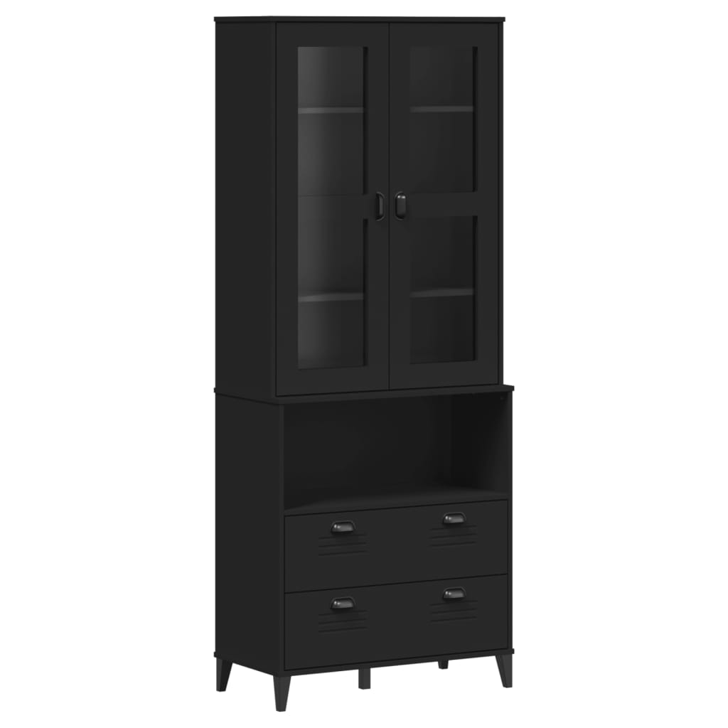 vidaXL Hoge kast VIKEN 80x40x200 cm massief grenenhout wit