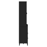 vidaXL Hoge kast VIKEN 80x40x200 cm massief grenenhout wit
