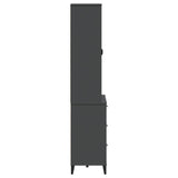 vidaXL Hoge kast VIKEN 80x40x190 cm massief grenenhout wit
