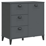 vidaXL Hoge kast VIKEN 80x40x190 cm massief grenenhout wit