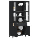 vidaXL Hoge kast VIKEN 80x40x190 cm massief grenenhout wit
