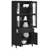 vidaXL Hoge kast VIKEN 80x40x190 cm massief grenenhout wit