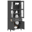 vidaXL Hoge kast VIKEN 80x40x190 cm massief grenenhout wit
