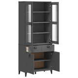 vidaXL Hoge kast VIKEN 80x40x190 cm massief grenenhout wit