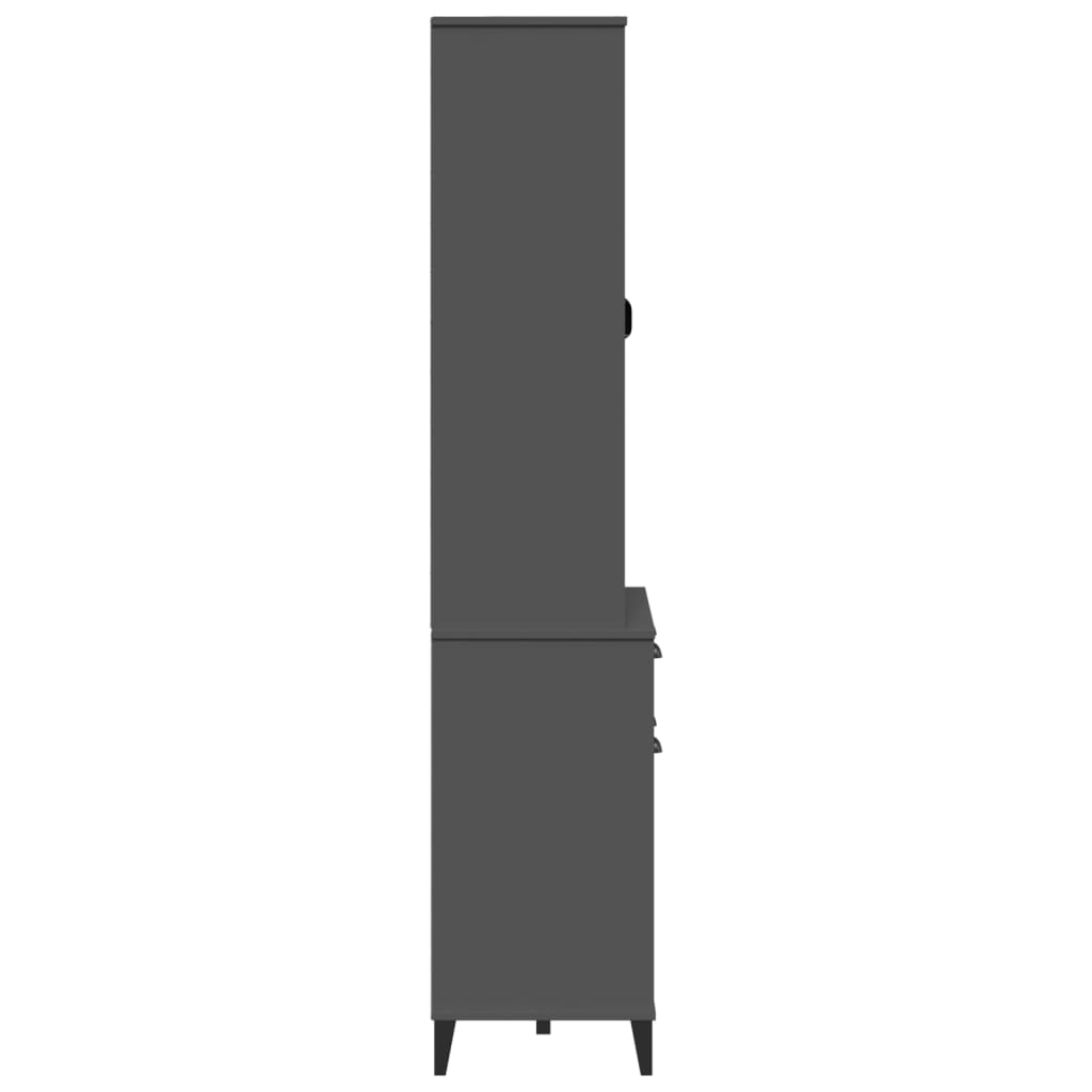 vidaXL Hoge kast VIKEN 80x40x190 cm massief grenenhout wit