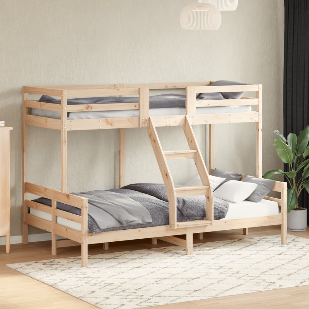 vidaXL Stapelbed massief grenenhout 80x200/120x200 cm