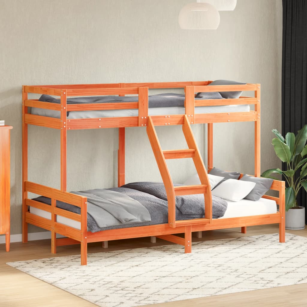 vidaXL Stapelbed massief grenenhout 80x200/120x200 cm