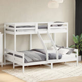 vidaXL Stapelbed massief grenenhout 80x200/140x200 cm