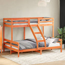 vidaXL Stapelbed massief grenenhout 80x200/140x200 cm