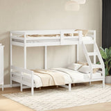 vidaXL Solid Pine Wood Bunk Bed 80x200/120x200 cm