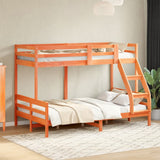 vidaXL Solid Pine Wood Bunk Bed 80x200/120x200 cm