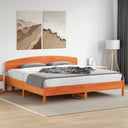 vidaXL Bedframe zonder matras massief grenenhout wit 200x200 cm