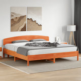 vidaXL Bedframe zonder matras massief grenenhout wit 200x200 cm