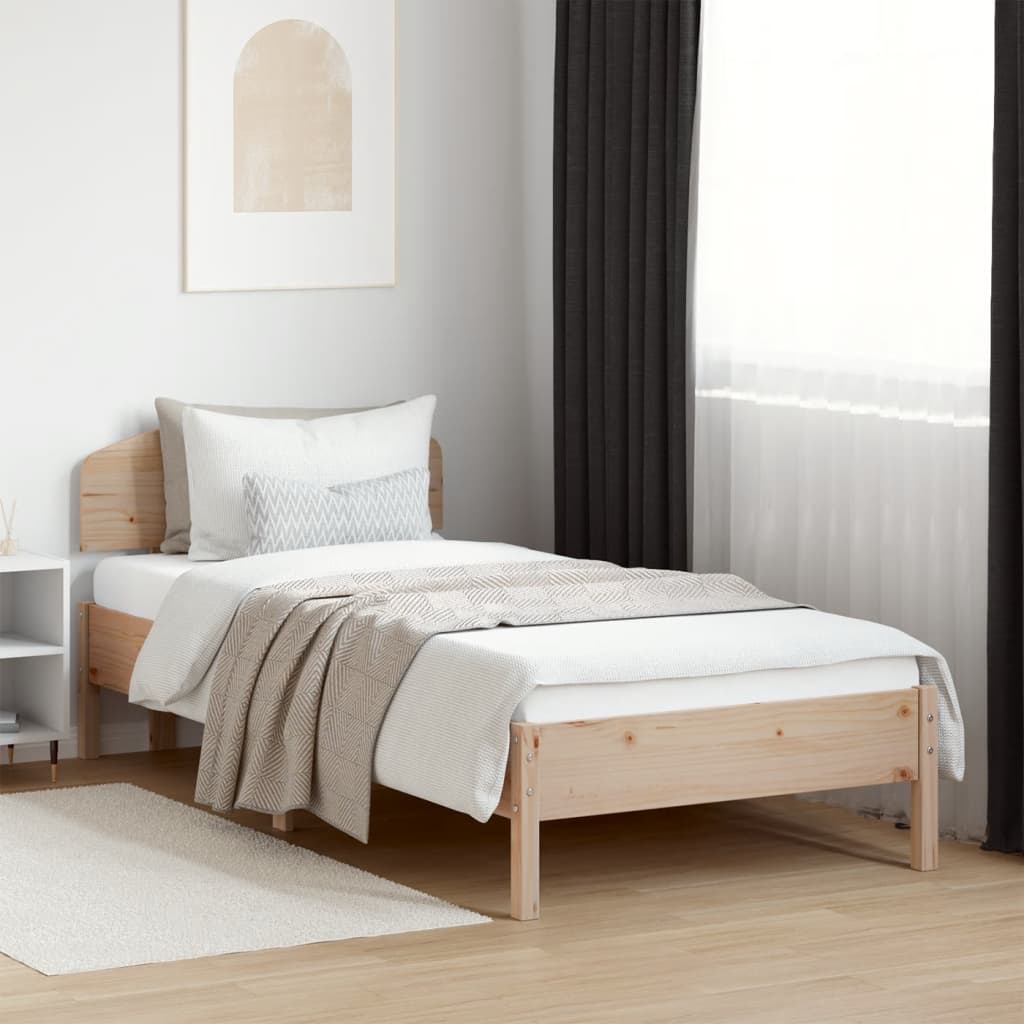 vidaXL Bedframe zonder matras massief grenenhout wit 200x200 cm