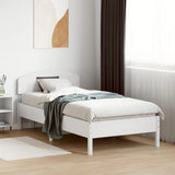vidaXL Bedframe zonder matras massief grenenhout wit 200x200 cm
