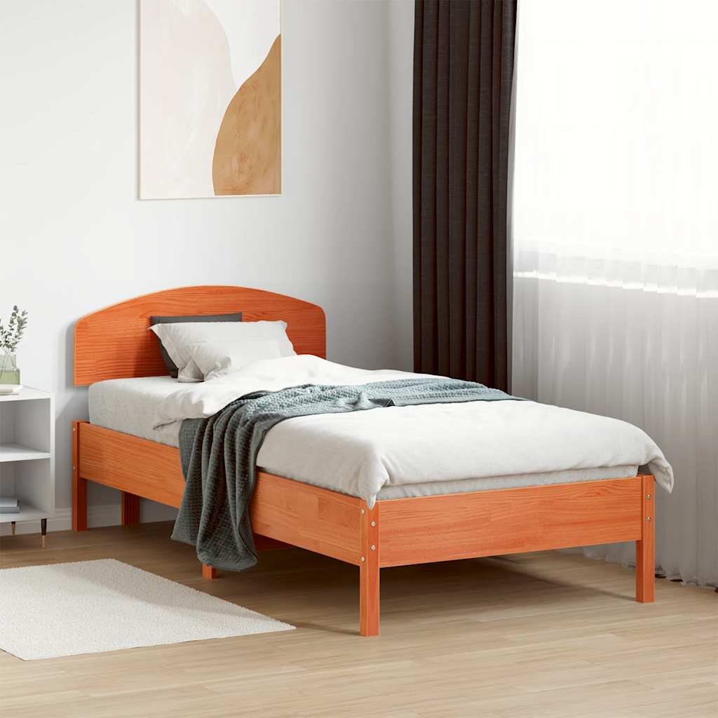 vidaXL Bedframe zonder matras massief grenenhout wit 200x200 cm