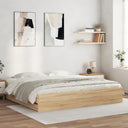 vidaXL Cadre de lit avec des fils sans blanc 200x200 cm