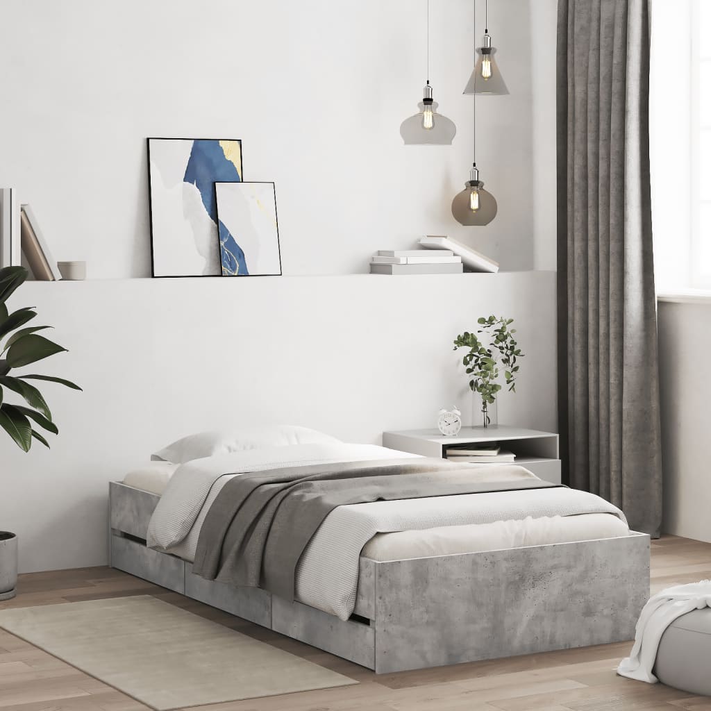 vidaXL Bedframe met lades bewerkt hout wit 200x200 cm