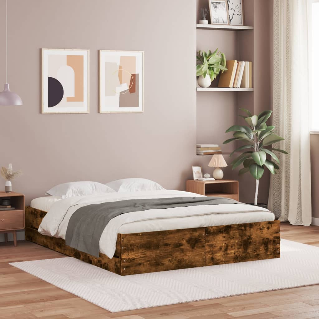 vidaXL Bedframe met lades bewerkt hout wit 200x200 cm