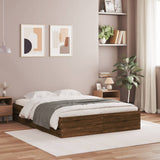 vidaXL Bedframe met lades bewerkt hout wit 200x200 cm