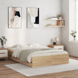 vidaXL Bedframe met lades bewerkt hout wit 200x200 cm