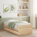 vidaXL Cadre de lit avec fils blanc 100x200 cm