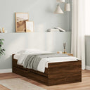 vidaXL Cadre de lit avec fils blanc 100x200 cm