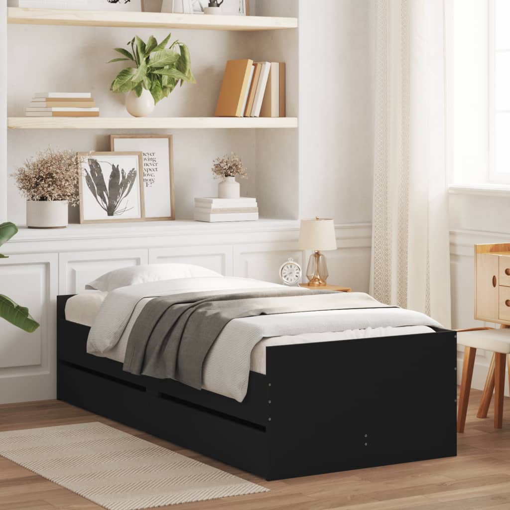 vidaXL Bedframe met lades wit 100x200 cm