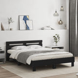 vidaXL Bed Frame with Headboard Solid Wood White 200x200 cm