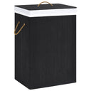 vidaXL Wasmand avec 2 sacs 72 L bambou