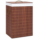 vidaXL Wasmand avec 2 sacs 72 L bambou