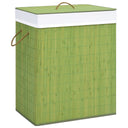 vidaXL Wasmand avec 2 sacs 72 L bambou