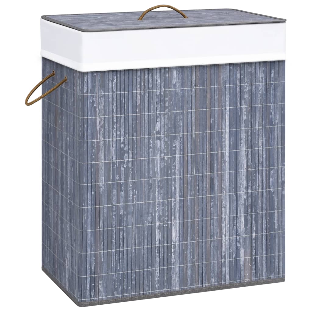 vidaXL Rectangular Laundry Basket Bamboo Natural