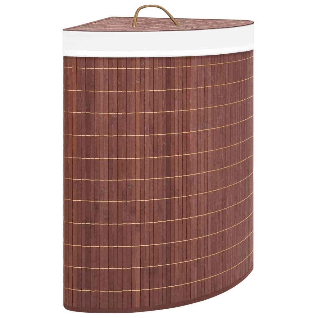vidaXL Hoekwasmand 60 L bamboe