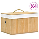 vidaXL Opbergboxen 4 pièces bambou