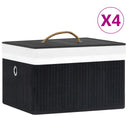 vidaXL Opbergboxen 4 pièces bambou