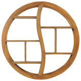 vidaXL Wandschap yin yang 60x15x60 cm massief teakhout