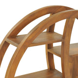 vidaXL Wandschap yin yang 60x15x60 cm massief teakhout